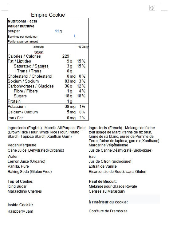 Cookies: Empire Cookies (Qty 6)