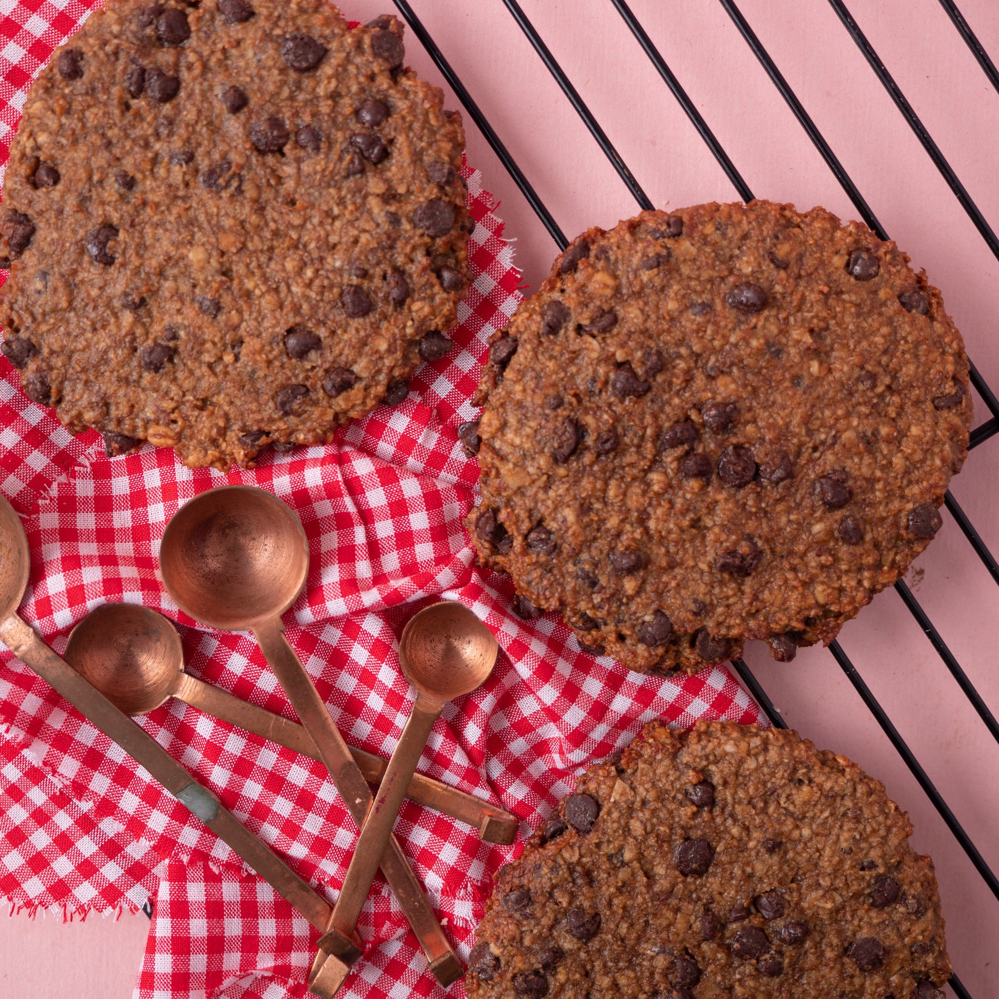 Cookies: Georgie Cookie (named after Marci’s Granddaughter). Banana, g.f. Oats, choc.chips